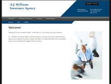 Tablet Screenshot of ajwilliamsinsurance.com